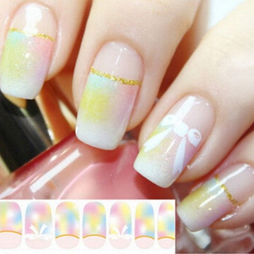 Pink Bow Nail Art Sticker